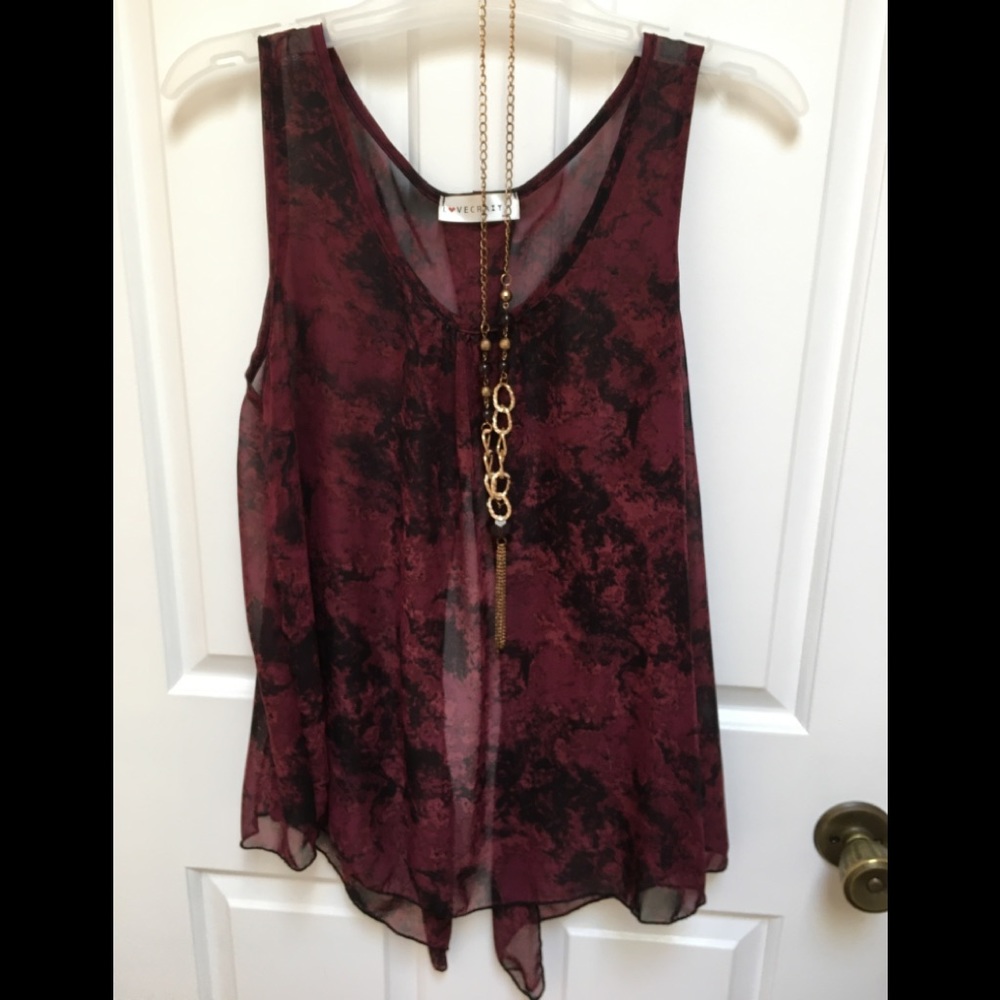 Ladies sheer tank top